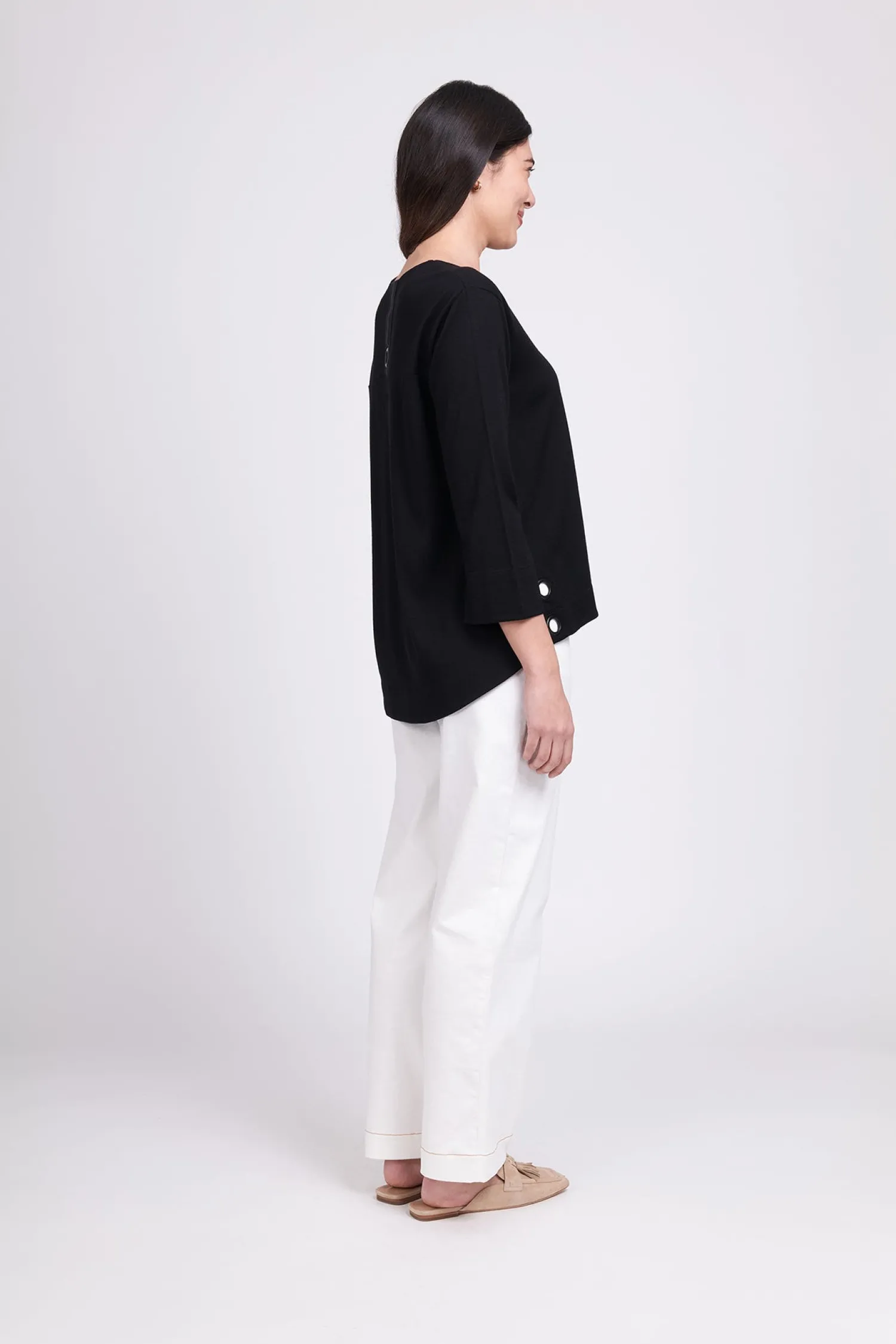 Clearance An Eye For Detail Top - Black - F54 Shirts & Tops