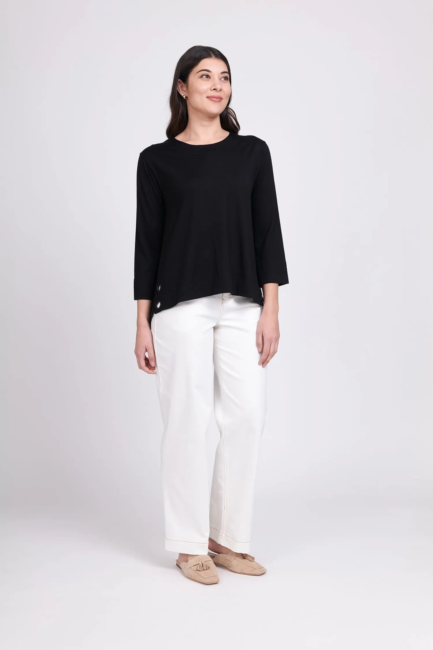 Clearance An Eye For Detail Top - Black - F54 Shirts & Tops
