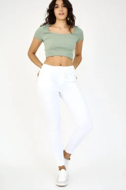 Anna High Rise Jeans - White - AL1 Women Women's Jeans