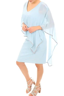 New Aquamist Chiffon Layer Dress - Light Blue - FL99 Weddings & Events