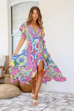 Sale Ava Wrap Dress - Lemon - LT3 Dresses