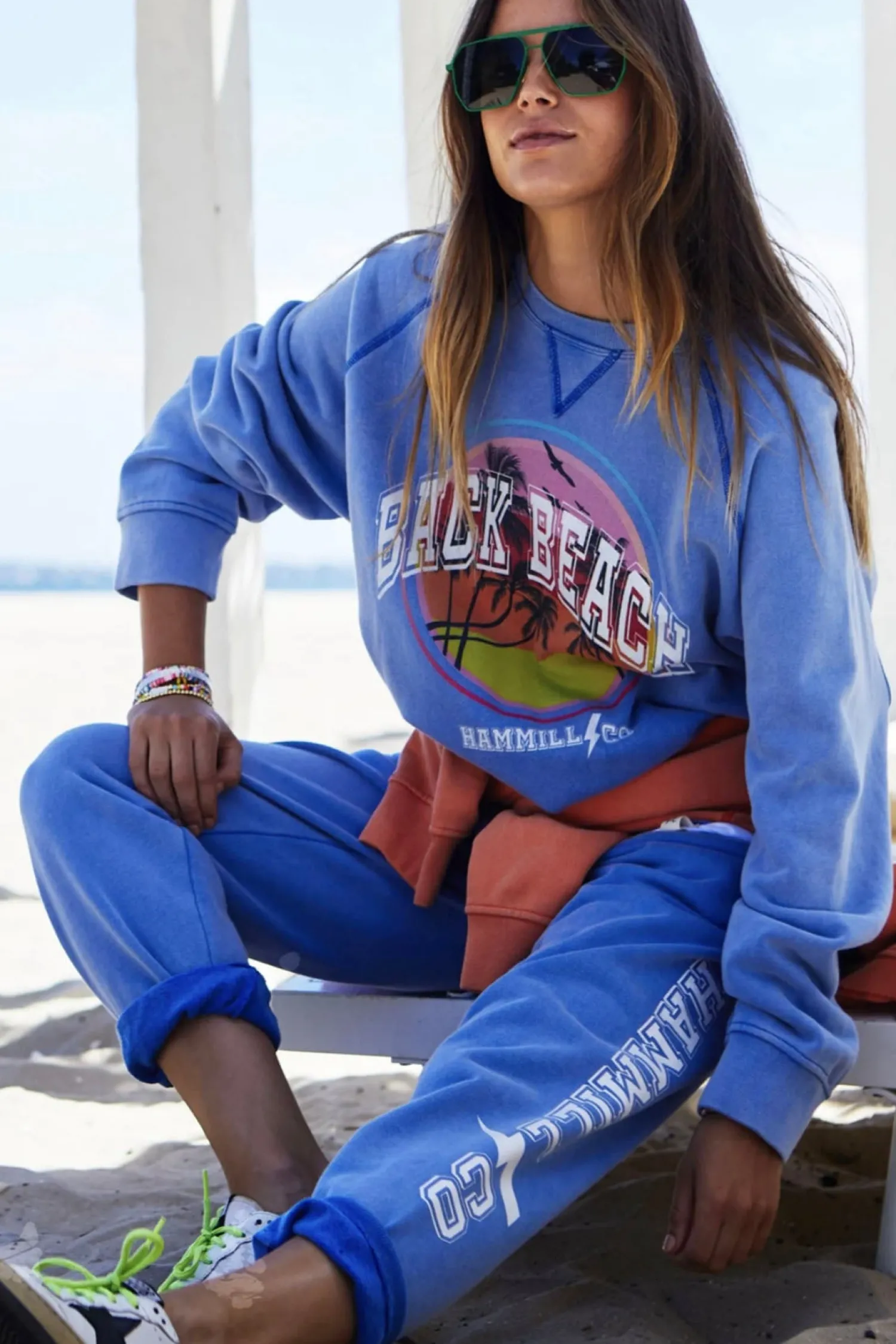 Outlet Beach Sweat - Faded Blue - HC20 Jumpers & Knitwear