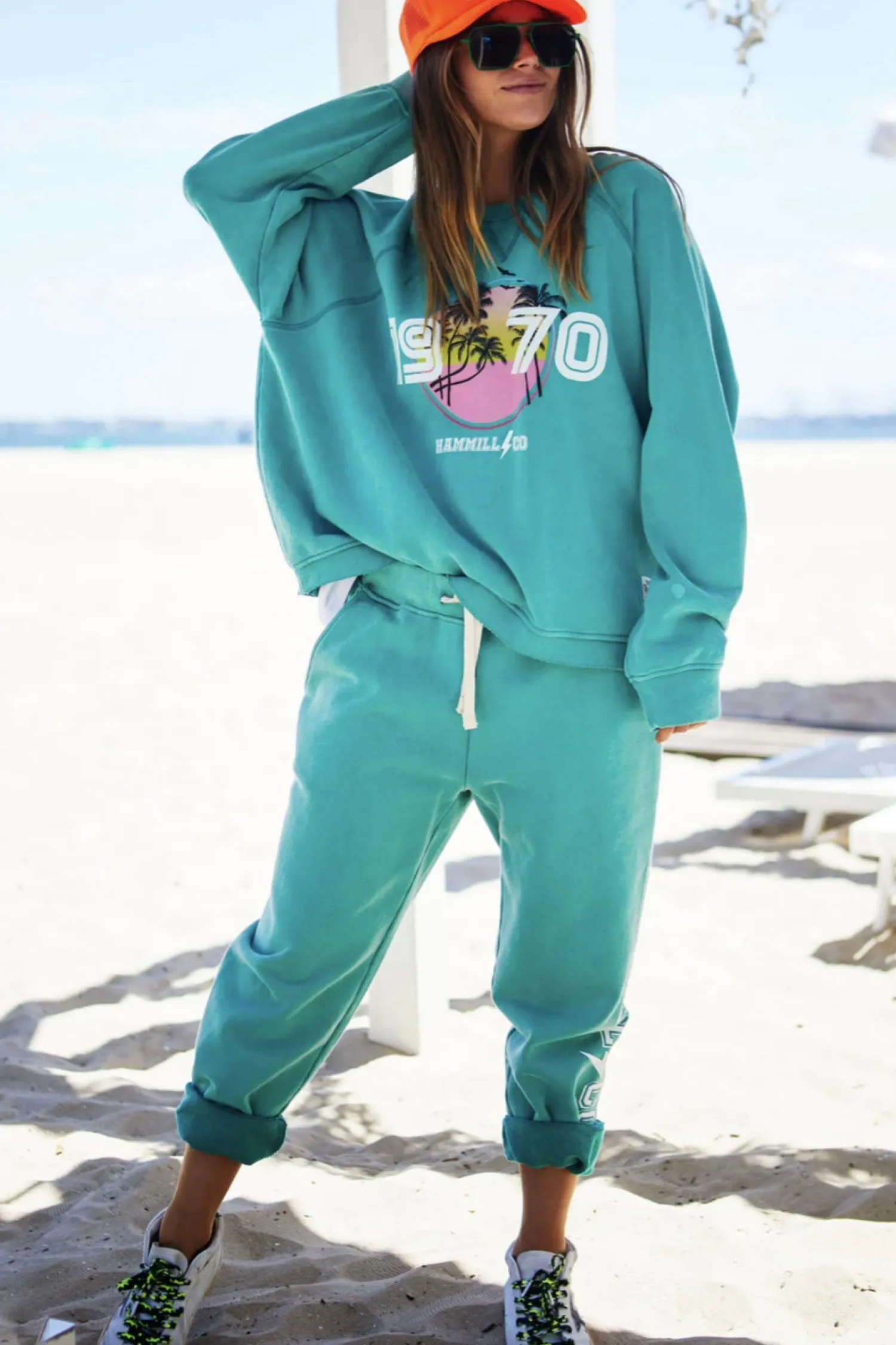 Sale Beach Sweat - Faded Jade - HC20 Jumpers & Knitwear