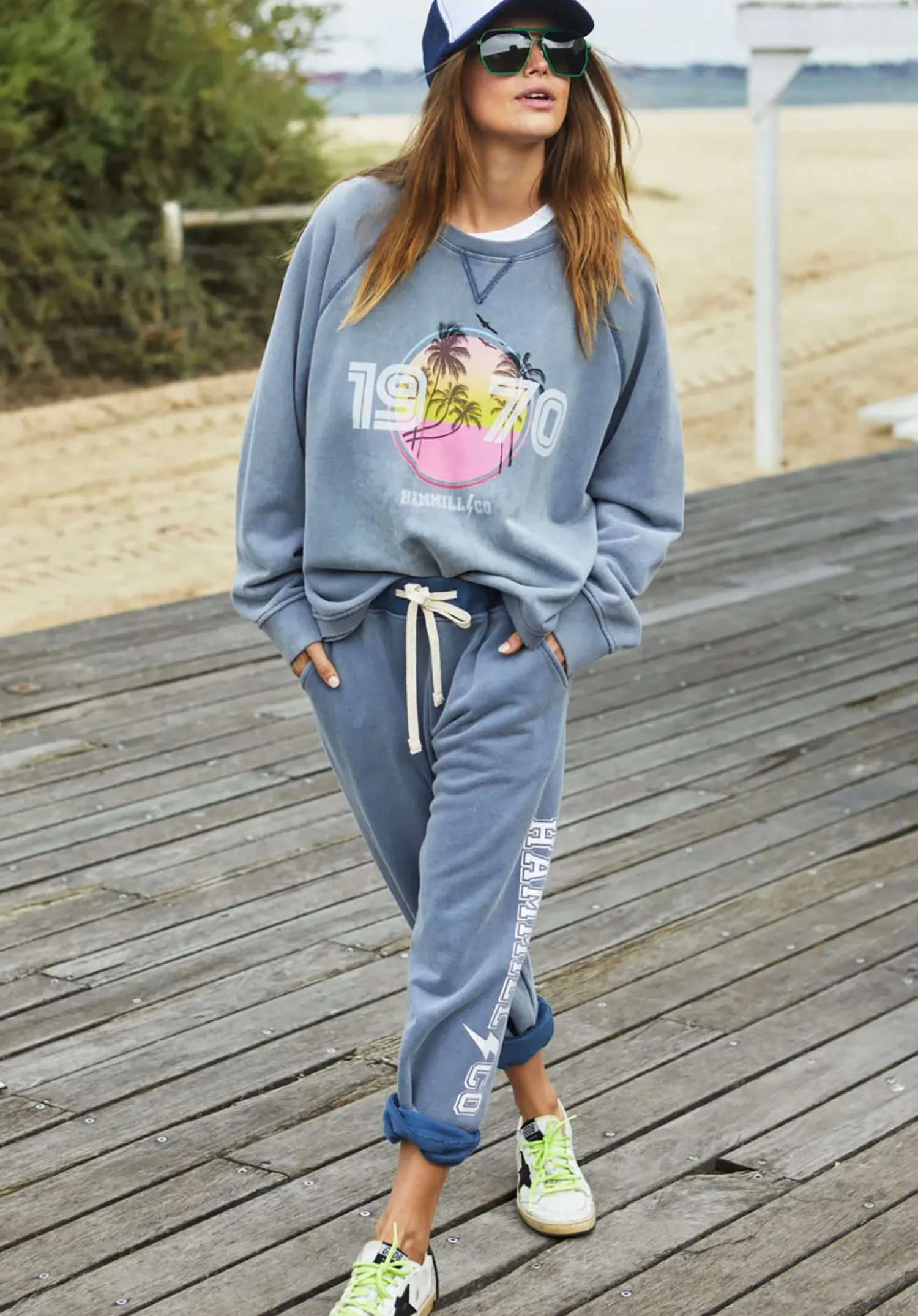 Online Beach Track Pant - Faded Navy - HC21 Ladies Pants