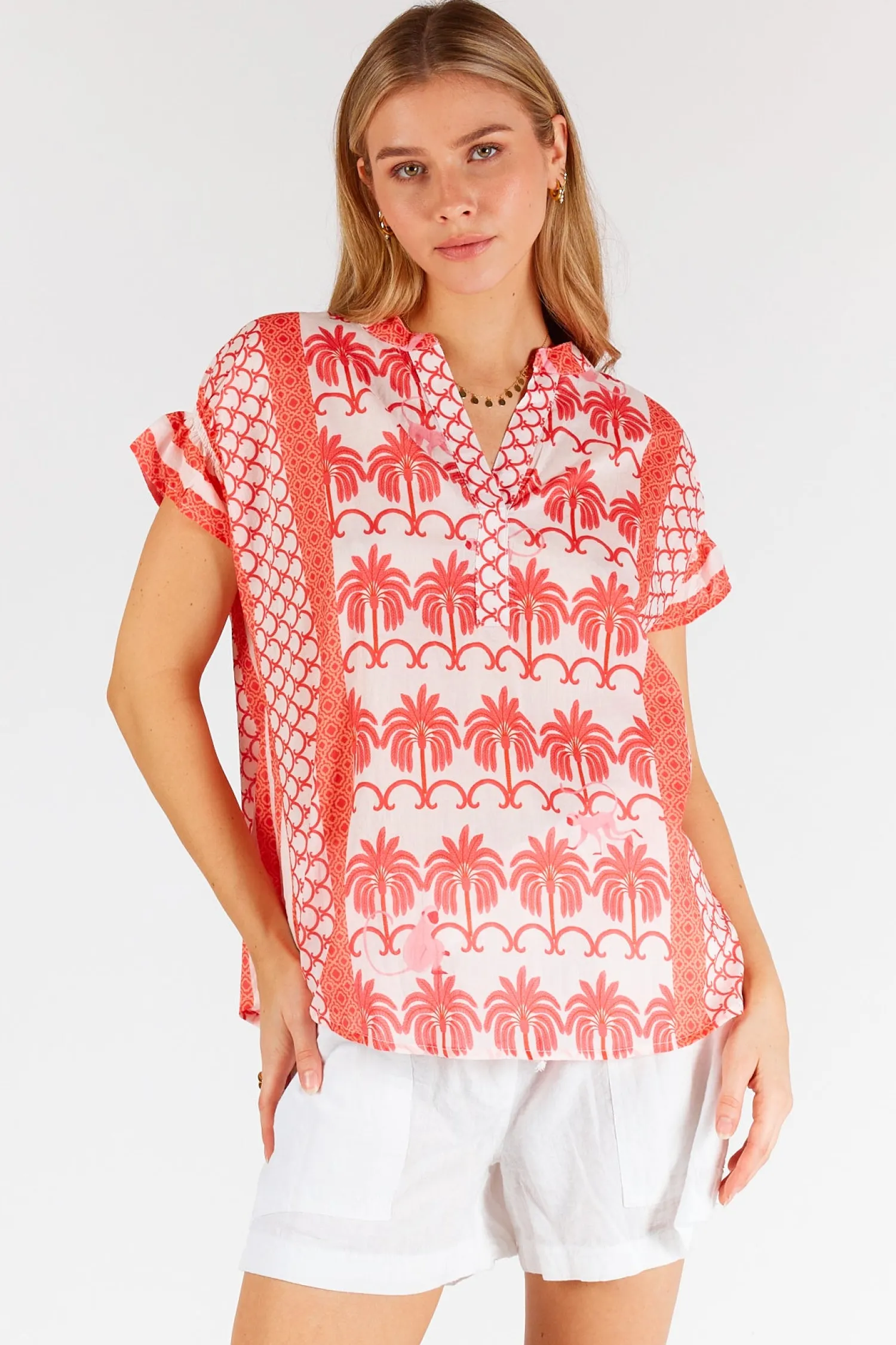 Hot Blakely Sleeveless Top - Melon - LL47 Shirts & Tops