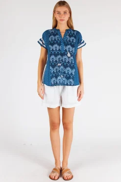 Online Blakely Sleeveless Top - Navy - LL47 Shirts & Tops