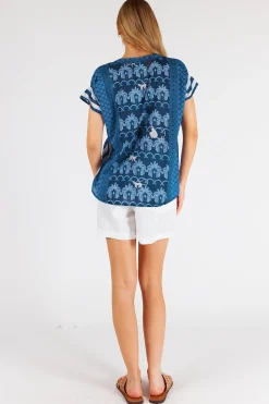 Online Blakely Sleeveless Top - Navy - LL47 Shirts & Tops