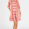 Discount Blakely Tucked Dress - Melon - LL48 Dresses