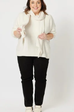 Outlet Brooke Spot Knit With Scarf - GS18 Jumpers & Knitwear