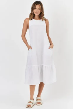 Outlet Brooklyn Dress - White - OJ15 Dresses