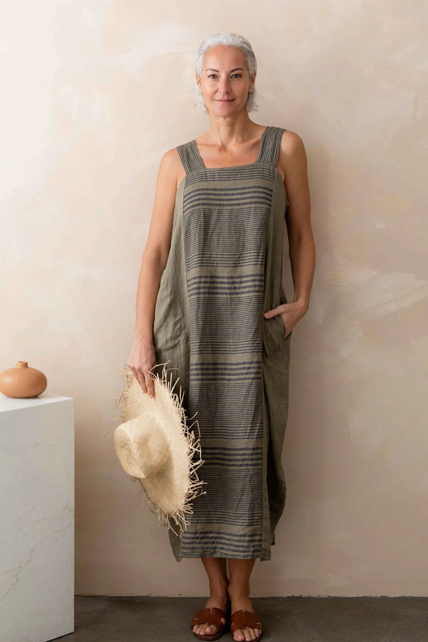 Hot Cadore Dress - Slate - IC42 Linen Lovers|Dresses