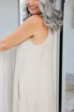 New Camilla Linen Dress - Sand - IC46 Dresses