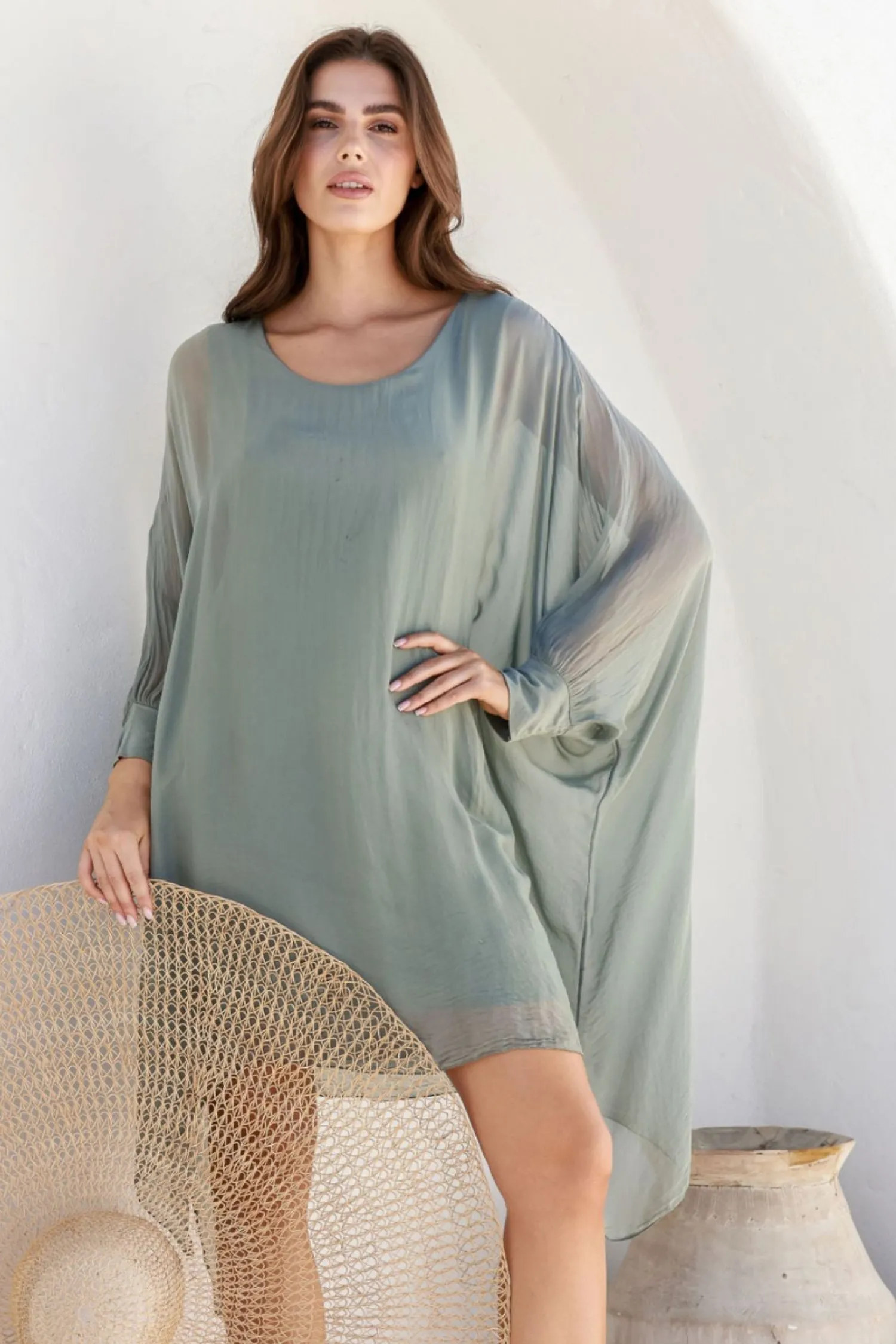 Outlet Campana Sage Dress - IC8 Dresses