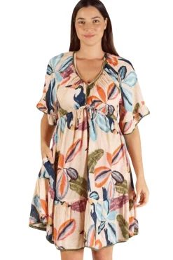 Sale Cayman Tie Dress - Print - LS1 Dresses