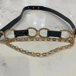 Online Charcoal Reptilian Belt Belts