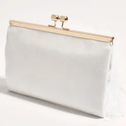 Online Cher Feather Floaty Clutch - White - AD13 Handbags
