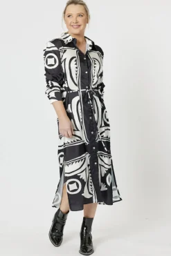 Outlet Chic Print Dress - Black - HV36 Dresses