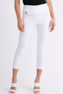 Clearance Claire Cropped Pant - White - JR64 Ladies Pants