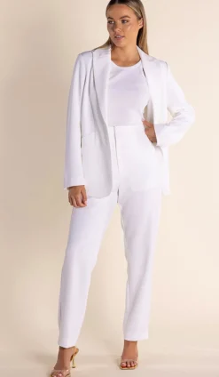 Clearance Clare Suit Blazer - White - TT43 Coats & Jackets