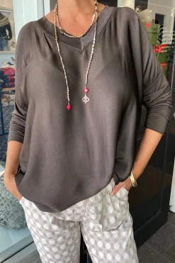 Clarice Top - Chocolate - CG5 Shirts & Tops