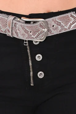 Hot Classic Button Jeans - Black - IS10 Women Women's Jeans