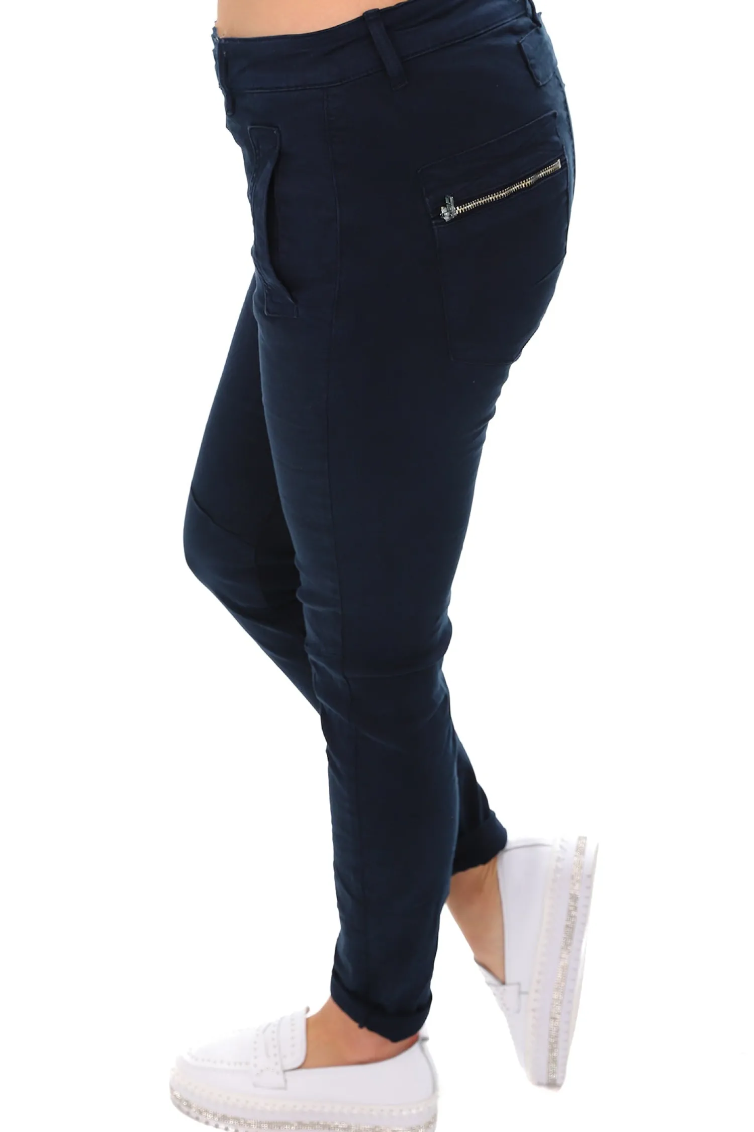 New Classic Button Jeans - Indigo - IS10 Women Women's Jeans