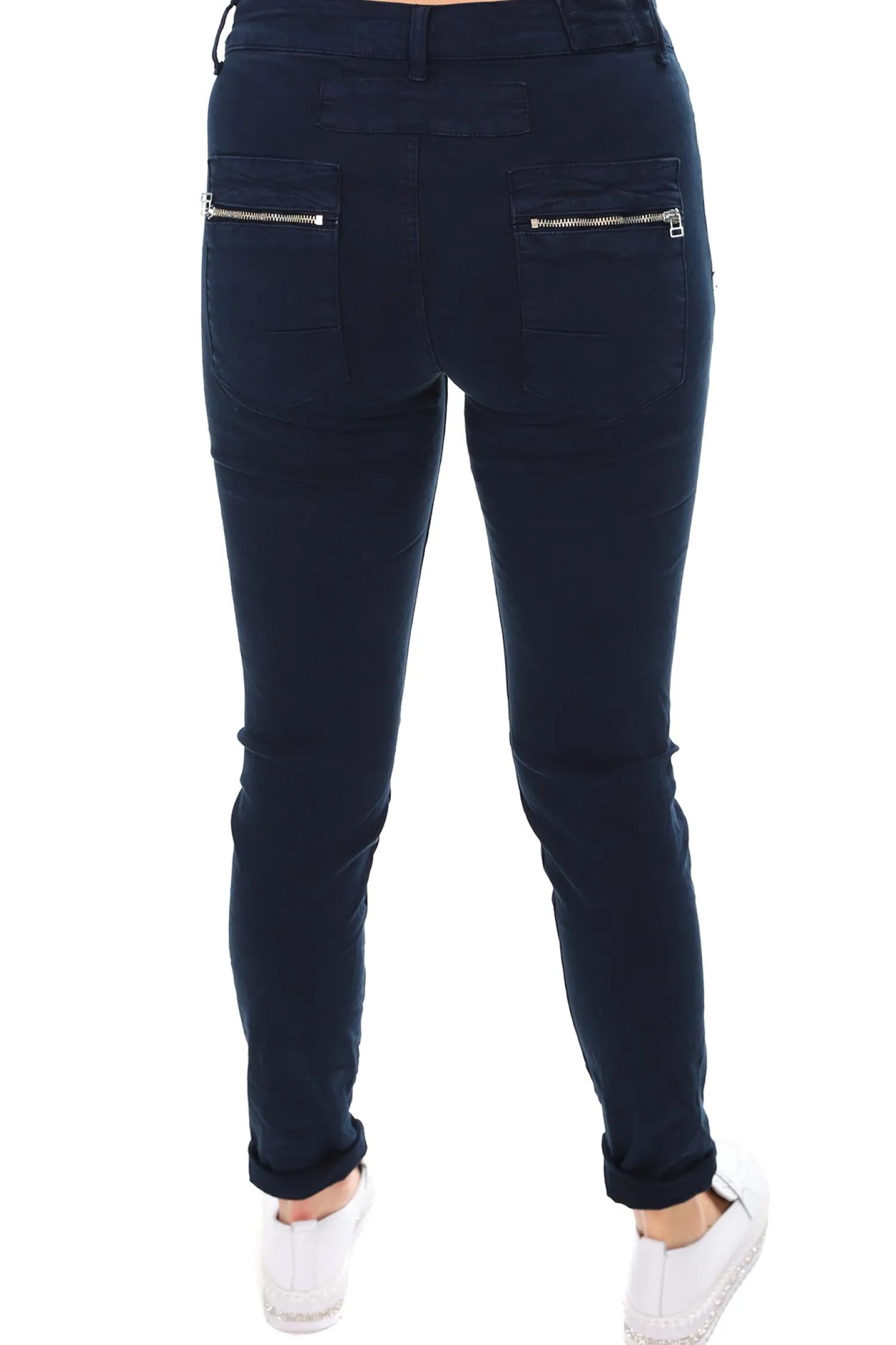 New Classic Button Jeans - Indigo - IS10 Women Women's Jeans
