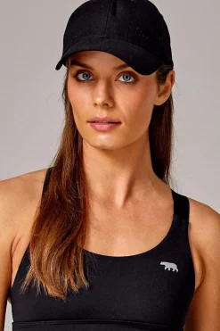 Outlet Cleo Bear Linen Cap - Black - RB13 Activewear