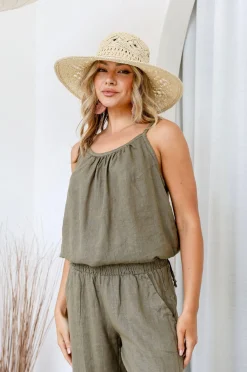 New Comodo Singlet Top - Slate - FA26 Linen Lovers|Shirts & Tops