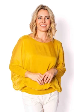 Constance Silk Batwing Top - Gold - TIC16 Shirts & Tops