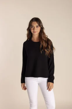 Cropped Crew Neck - Black - TT2 Jumpers & Knitwear