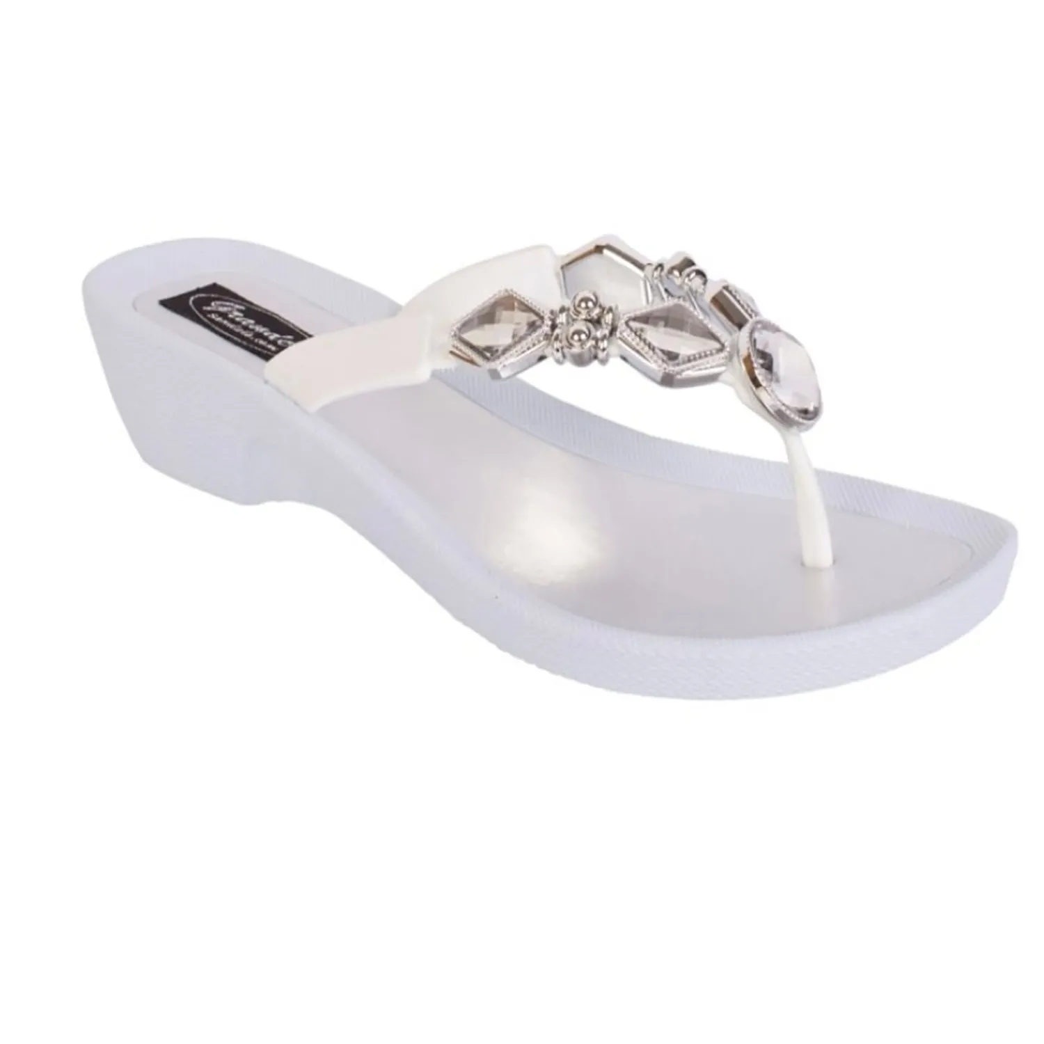 Best Crystalz Thong - White - GC4 Wedges|Sandals