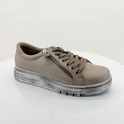 Sale Dark Stone Tatter Leather Sneaker - RS3 Sneakers