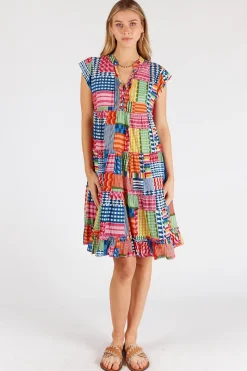Clearance Elena Tiered Dress - Multi - LL44 Dresses