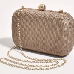 Hot Ella Woven Structured Clutch - Choc - AD5 Handbags