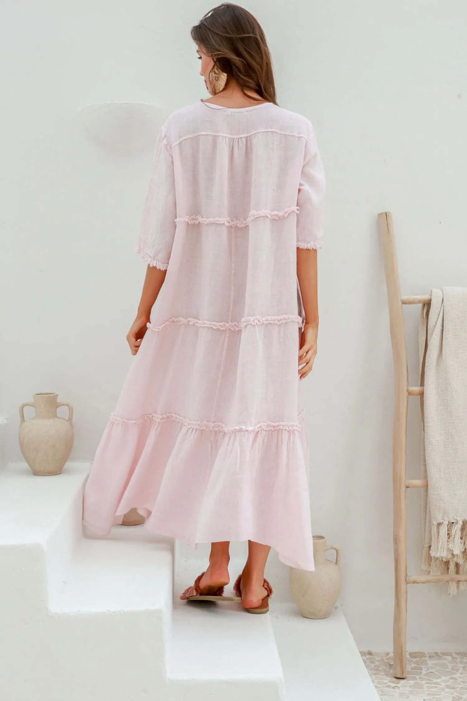 Best Emily Dress - Blush - IC40 Linen Lovers|Dresses