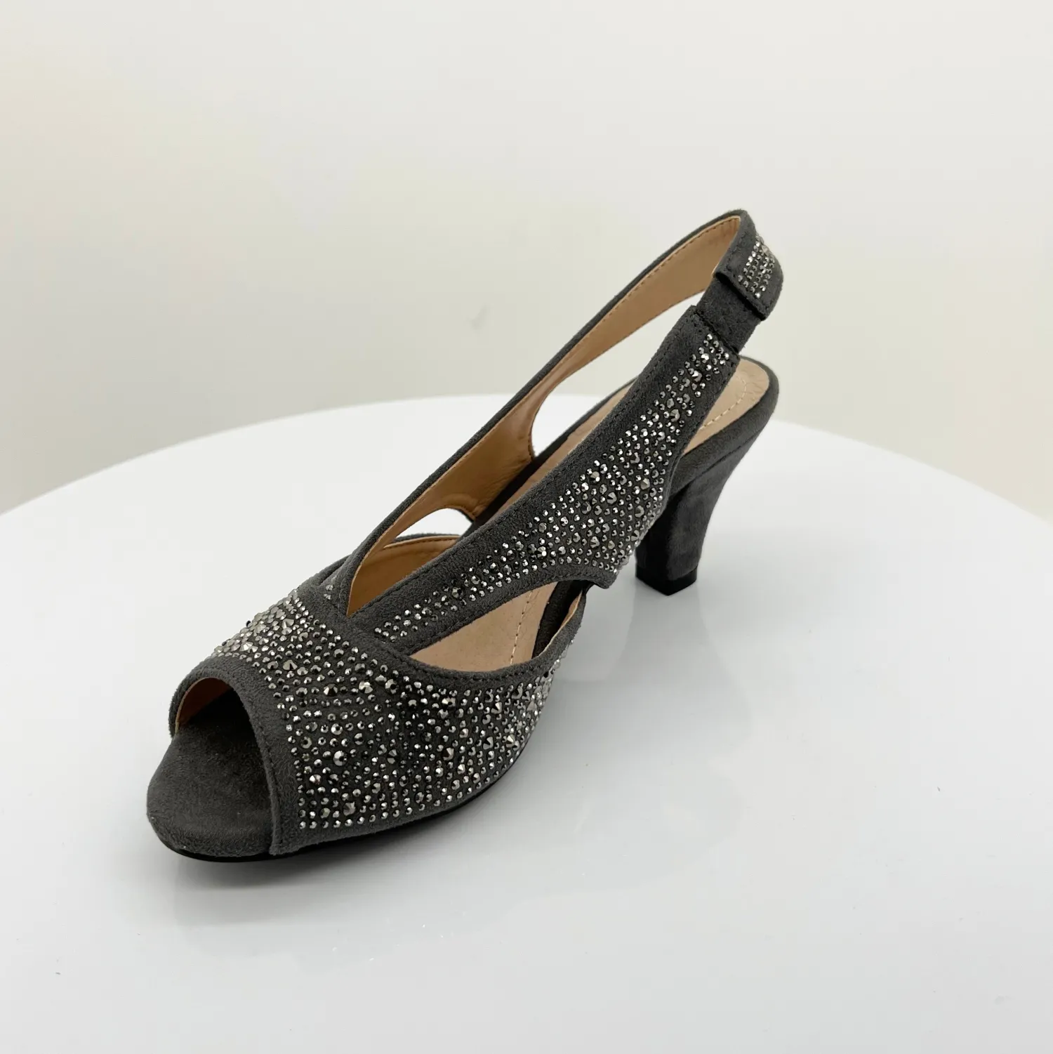 Best Emily Shimmer Heel | Grey Micro | C3 Wedding Shoes|Heels