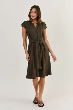 Discount Erica Sleeveless Dress - Espresso - OJ12 Dresses