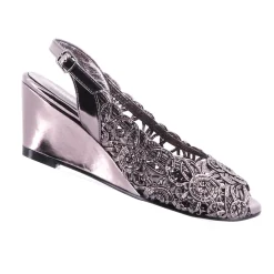 Excel Wedge | Pewter | EK2 Wedding Shoes|Wedges
