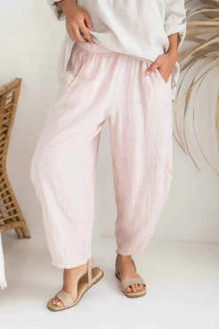 Hot Fern Pants - Blush - IC45 Linen Lovers|Ladies Pants