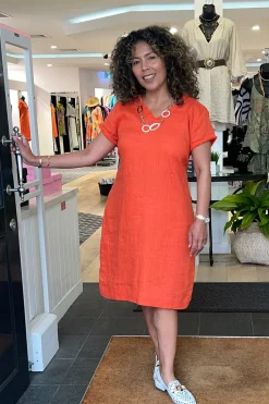 Best Fringe Festival Dress - Nectarine - F7 Linen Lovers|Dresses