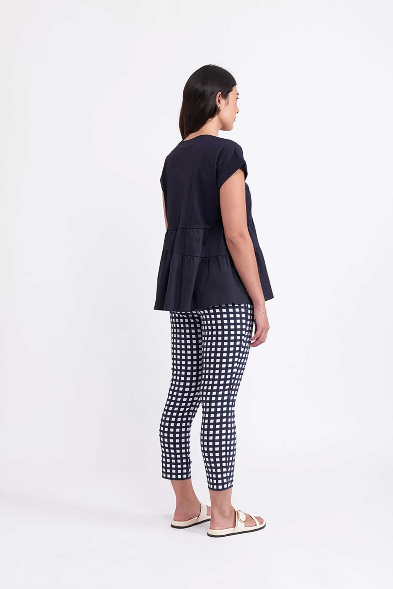 Online Fuss Free Capri - Checker - F6 Ladies Pants