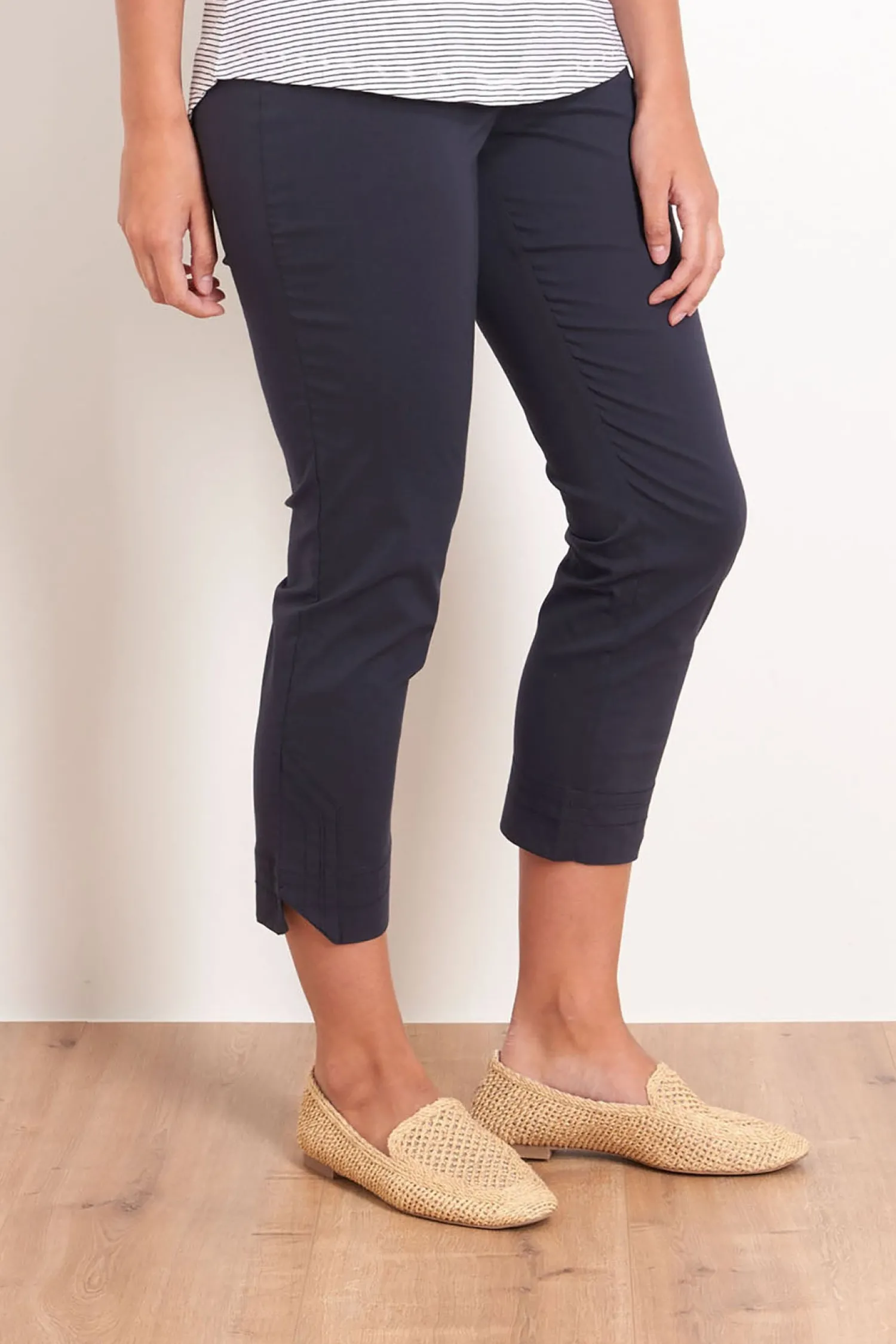 Online Fuss Free Capri - Navy - F4 Ladies Pants