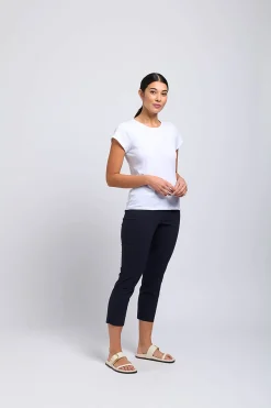 Best Fuss Free Capri - True Navy - F4 Ladies Pants