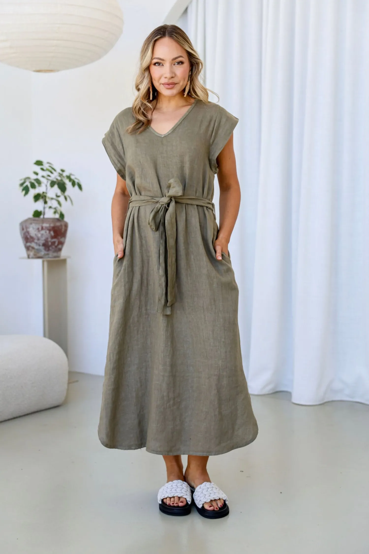 Sale Giorno Dress - Slate - FA30 Linen Lovers|Dresses