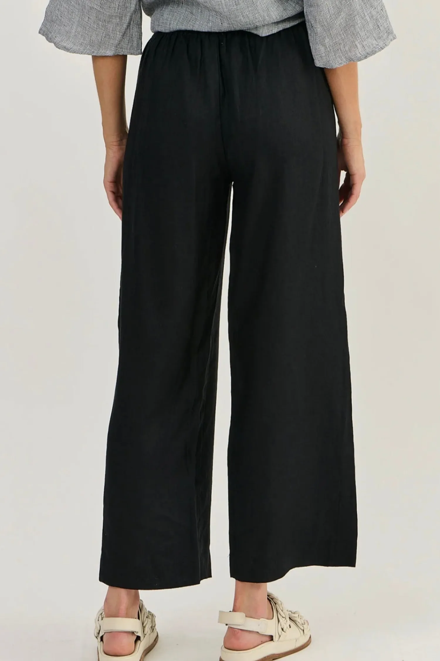Online Hayley Pant - Black - OJ10 Linen Lovers|Ladies Pants