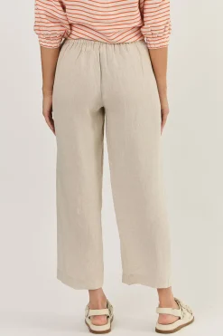 Clearance Hayley Pant -Sand - OJ10 Linen Lovers|Ladies Pants