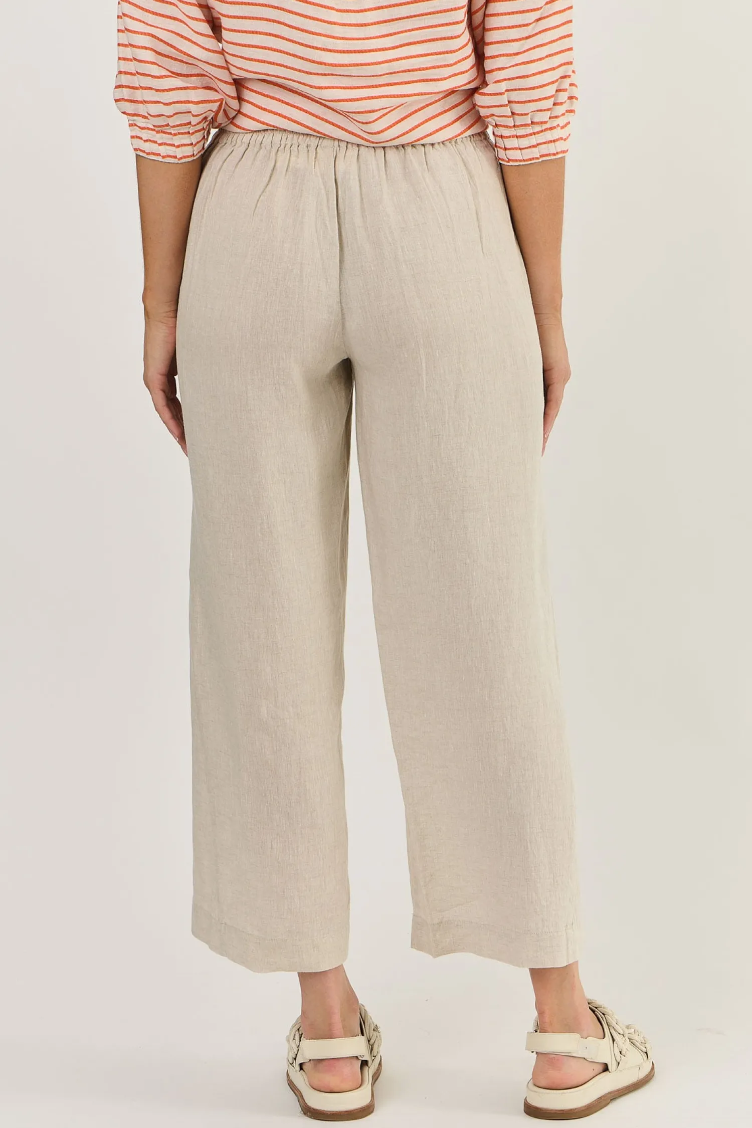 Clearance Hayley Pant -Sand - OJ10 Linen Lovers|Ladies Pants