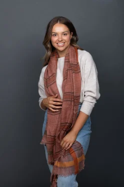 Online Hemmingway Scarf | Tan | H38 Scarves & Wraps