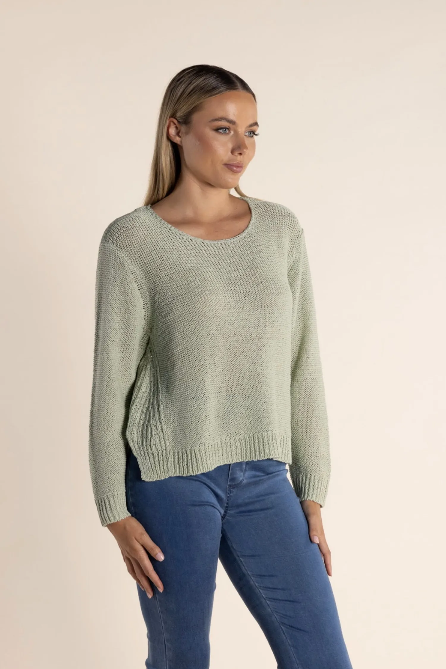 Sale Indi knit - Soft Green - TT3 Jumpers & Knitwear